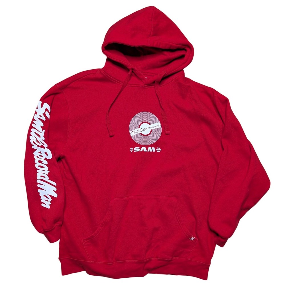 RetroKid Sam the Record Man 2XL Red Pull Over Hoodie Sweater